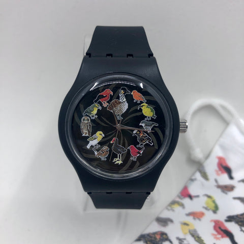Watch face with birds